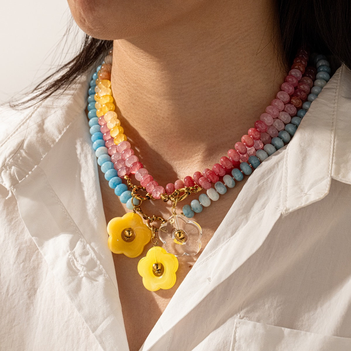 Collar Petalia – Piedras Naturales & Dijes Florales
