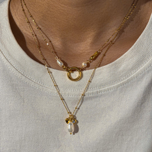 Collar Esencia Perlada & Corazón