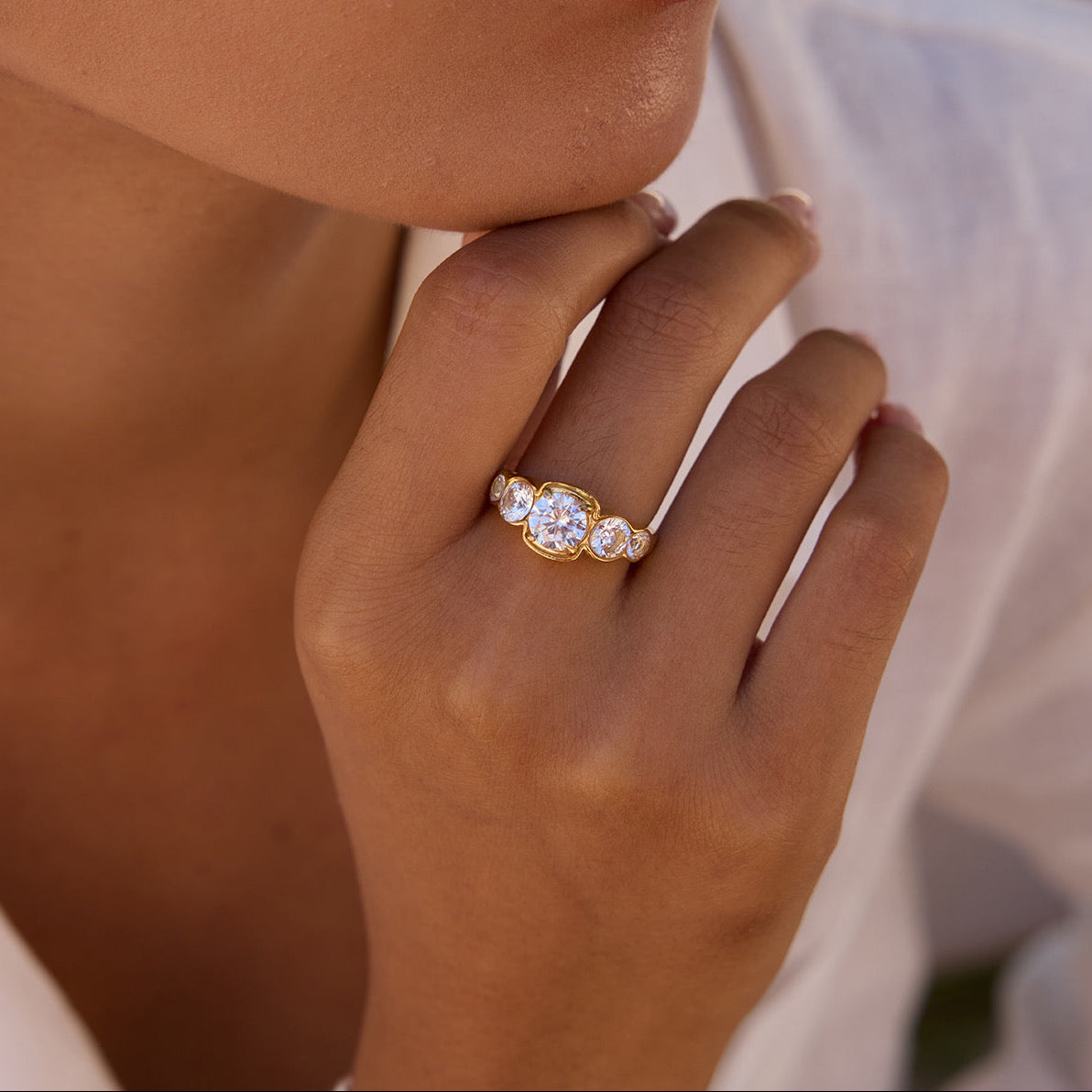 Anillo Aurora – Zirconia Clásica 18K Gold