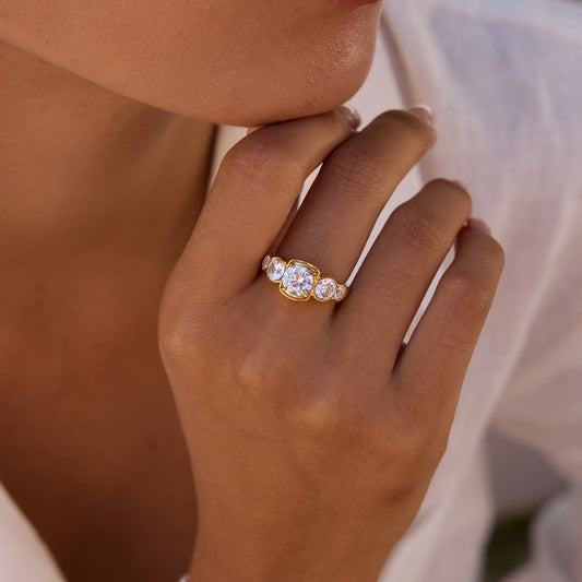 Anillo Aurora – Zirconia Clásica 18K Gold