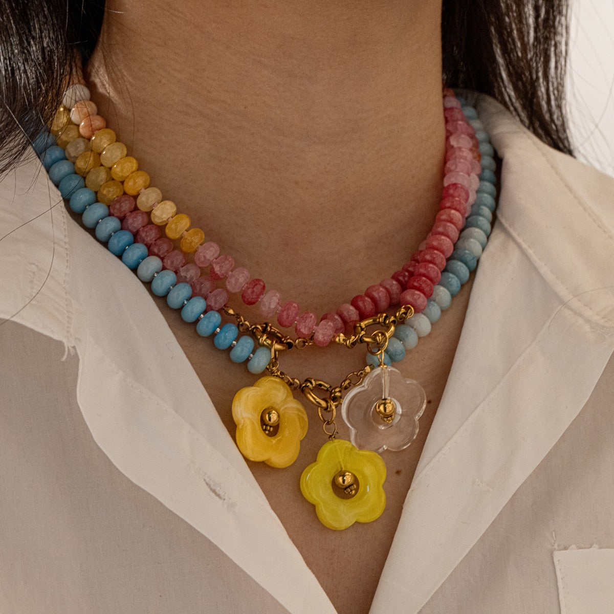 Collar Petalia – Piedras Naturales & Dijes Florales